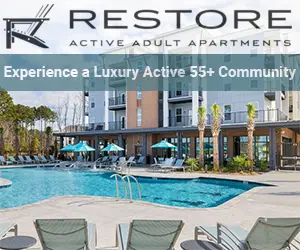 Ad: Restore Active Adult Apartments. Experience a Luxury Active 55+ Community.